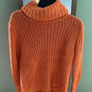 Banana Republic Orange Cowl Turtleneck Sweater